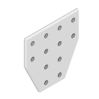 MODULAR SOLUTIONS TIE PLATE 180MM X 180MM X 6MM T SHAPE WITH STAINLESS STEEL HARDWARE